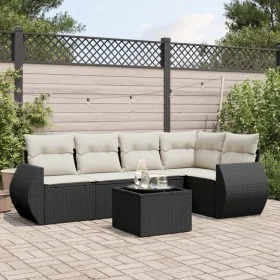 6-piece garden sofa set and black synthetic rattan cushions by , Garden sets - Ref: Foro24-3253673, Price: 398,90 €, Discount: %