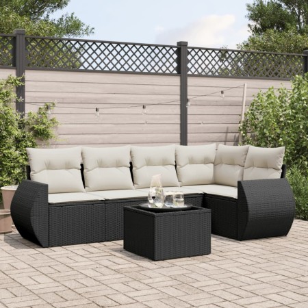 6-piece garden sofa set and black synthetic rattan cushions by , Garden sets - Ref: Foro24-3253673, Price: 391,96 €, Discount: %