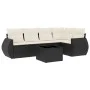 6-teiliges Gartensofa-Set und schwarze synthetische Rattankissen von , Gartensets - Ref: Foro24-3253673, Preis: 398,90 €, Rab...
