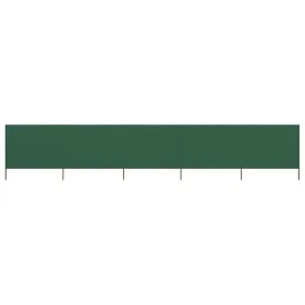 5-panel beach windbreaker green fabric 600x120 cm by vidaXL, Umbrellas - Ref: Foro24-47161, Price: 69,32 €, Discount: %