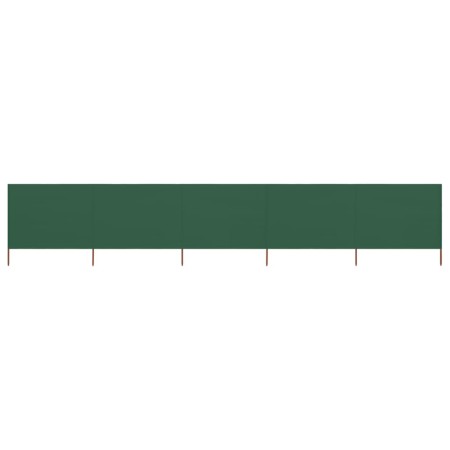 5-panel beach windbreaker green fabric 600x120 cm by vidaXL, Umbrellas - Ref: Foro24-47161, Price: 62,25 €, Discount: %