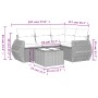 6-piece garden sofa set and black synthetic rattan cushions by , Garden sets - Ref: Foro24-3253673, Price: 391,96 €, Discount: %