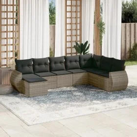 8-teiliges Gartensofa-Set und graue synthetische Rattankissen von , Gartensets - Ref: Foro24-3254097, Preis: 501,46 €, Rabatt: %