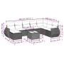 8-teiliges Gartensofa-Set und graue synthetische Rattankissen von , Gartensets - Ref: Foro24-3254097, Preis: 501,46 €, Rabatt: %