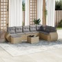 9-teiliges Gartensofa-Set mit beigen synthetischen Rattankissen von , Gartensets - Ref: Foro24-3254106, Preis: 577,21 €, Raba...