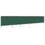 Paravientos de playa de 5 paneles tela verde 600x120 cm de vidaXL, Sombrillas - Ref: Foro24-47161, Precio: 69,30 €, Descuento: %