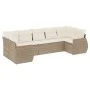 7-piece garden sofa set and beige synthetic rattan cushions by , Garden sets - Ref: Foro24-3254125, Price: 522,61 €, Discount: %