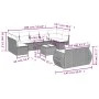 Garden sofa set with beige cushions 10 pieces synthetic rattan by , Garden sets - Ref: Foro24-3254165, Price: 723,07 €, Disco...