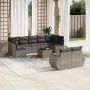 Set de sofás de jardín 10 pzas con cojines ratán sintético gris de , Conjuntos de jardín - Ref: Foro24-3254167, Precio: 629,0...