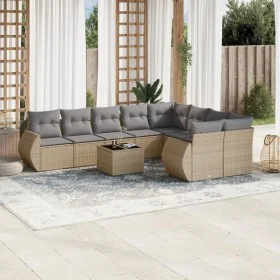 Garden sofa set with beige cushions 10 pieces synthetic rattan by , Garden sets - Ref: Foro24-3254186, Price: 666,59 €, Disco...