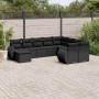 Gartensofa-Set 10-teilig mit schwarzen synthetischen Rattankissen von , Gartensets - Ref: Foro24-3254192, Preis: 656,76 €, Ra...