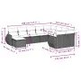 Gartensofa-Set 10-teilig mit schwarzen synthetischen Rattankissen von , Gartensets - Ref: Foro24-3254192, Preis: 636,88 €, Ra...