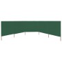 5-panel beach windbreaker green fabric 600x120 cm by vidaXL, Umbrellas - Ref: Foro24-47161, Price: 62,25 €, Discount: %