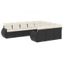 Set de sofás de jardín 10 pzas cojines ratán sintético negro de , Conjuntos de jardín - Ref: Foro24-3254223, Precio: 605,91 €...
