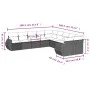 Gartensofa-Set 10-teilig mit schwarzen synthetischen Rattankissen von , Gartensets - Ref: Foro24-3254242, Preis: 618,47 €, Ra...