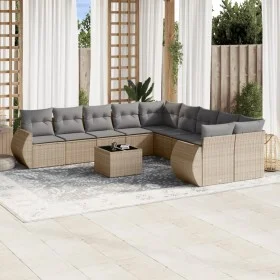 11-piece garden sofa set with beige synthetic rattan cushions by , Garden sets - Ref: Foro24-3254256, Price: 738,26 €, Discou...