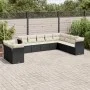 Gartensofa-Set 10-teilig mit schwarzen synthetischen Rattankissen von , Gartensets - Ref: Foro24-3217856, Preis: 602,96 €, Ra...