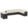 Gartensofa-Set 10-teilig mit schwarzen synthetischen Rattankissen von , Gartensets - Ref: Foro24-3217856, Preis: 572,73 €, Ra...