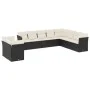 Gartensofa-Set 10-teilig mit schwarzen synthetischen Rattankissen von , Gartensets - Ref: Foro24-3217856, Preis: 602,96 €, Ra...