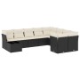 Gartensofa-Set 10-teilig mit schwarzen synthetischen Rattankissen von , Gartensets - Ref: Foro24-3218186, Preis: 546,52 €, Ra...
