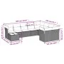 Garden sofa set 10 pieces with black synthetic rattan cushions by , Garden sets - Ref: Foro24-3218186, Price: 579,03 €, Disco...