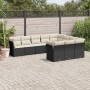 Gartensofa-Set 10-teilig mit schwarzen synthetischen Rattankissen von , Gartensets - Ref: Foro24-3218216, Preis: 546,98 €, Ra...
