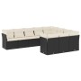 Gartensofa-Set 10-teilig mit schwarzen synthetischen Rattankissen von , Gartensets - Ref: Foro24-3218216, Preis: 546,98 €, Ra...