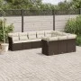 10-piece garden sofa set and brown synthetic rattan cushions by , Garden sets - Ref: Foro24-3218223, Price: 666,43 €, Discoun...