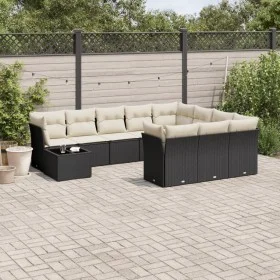 11-teiliges Gartensofa-Set und schwarze synthetische Rattankissen von , Gartensets - Ref: Foro24-3218256, Preis: 652,12 €, Ra...