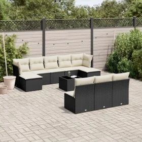 11-teiliges Gartensofa-Set und schwarze synthetische Rattankissen von , Gartensets - Ref: Foro24-3218296, Preis: 592,67 €, Ra...