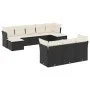 Gartensofa-Set 10-teilig mit schwarzen synthetischen Rattankissen von , Gartensets - Ref: Foro24-3218326, Preis: 567,56 €, Ra...
