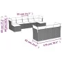 Gartensofa-Set 10-teilig mit schwarzen synthetischen Rattankissen von , Gartensets - Ref: Foro24-3218326, Preis: 567,56 €, Ra...