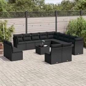 14-piece garden sofa set with black synthetic rattan cushions by , Garden sets - Ref: Foro24-3218495, Price: 918,15 €, Discou...