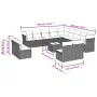 14-teiliges Gartensofa-Set mit schwarzen synthetischen Rattankissen von , Gartensets - Ref: Foro24-3218495, Preis: 918,15 €, ...