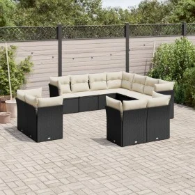 11-piece garden sofa set and black synthetic rattan cushions by , Garden sets - Ref: Foro24-3218506, Price: 693,66 €, Discoun...