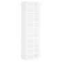 Mueble zapatero de madera contrachapada blanco 54x34x183 cm de vidaXL, Zapateros y organizadores de calzado - Ref: Foro24-800...