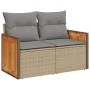 Gartensofa-Set mit beigen Kissen 8 Stück PE-Rattan von , Gartensets - Ref: Foro24-3227494, Preis: 528,29 €, Rabatt: %