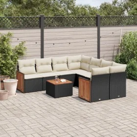 8-piece garden sofa set and black synthetic rattan cushions by , Garden sets - Ref: Foro24-3227505, Price: 520,71 €, Discount: %