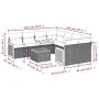 8-piece garden sofa set and black synthetic rattan cushions by , Garden sets - Ref: Foro24-3227505, Price: 520,71 €, Discount: %