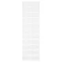 Mueble zapatero de madera contrachapada blanco 54x34x183 cm de vidaXL, Zapateros y organizadores de calzado - Ref: Foro24-800...