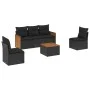 6-piece garden sofa set and black synthetic rattan cushions by , Garden sets - Ref: Foro24-3227532, Price: 347,27 €, Discount: %