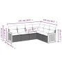 Garden sofa set with cushions 6 pieces beige synthetic rattan by , Garden sets - Ref: Foro24-3227683, Price: 405,02 €, Discou...