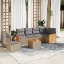 7-piece garden sofa set and beige synthetic rattan cushions by , Garden sets - Ref: Foro24-3227704, Price: 426,97 €, Discount: %
