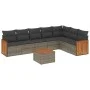 8-piece garden sofa set and gray synthetic rattan cushions by , Garden sets - Ref: Foro24-3227719, Price: 481,74 €, Discount: %