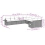 10-teiliges Gartensofa-Set mit grauen synthetischen Rattankissen von , Gartensets - Ref: Foro24-3220709, Preis: 603,06 €, Rab...