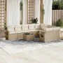 Garden sofa set with beige cushions 10 pieces synthetic rattan by , Garden sets - Ref: Foro24-3220647, Price: 672,57 €, Disco...