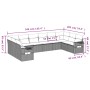 Gartensofa-Set 10-teilig mit schwarzen synthetischen Rattankissen von , Gartensets - Ref: Foro24-3220664, Preis: 639,97 €, Ra...