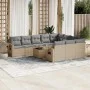 11-piece garden sofa set with beige synthetic rattan cushions by , Garden sets - Ref: Foro24-3220698, Price: 678,52 €, Discou...