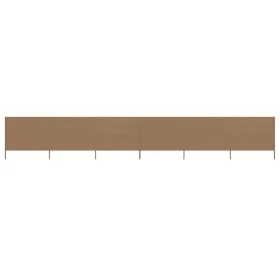 Beach windbreak with 6 panels, gray taupe fabric, 800x160 cm. by vidaXL, Umbrellas - Ref: Foro24-47183, Price: 100,55 €, Disc...