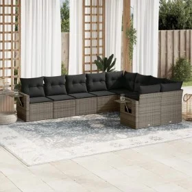 9-teiliges Gartenmöbel-Set und graue synthetische Rattankissen von , Gartensets - Ref: Foro24-3220639, Preis: 546,70 €, Rabat...